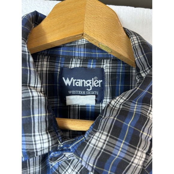 Vintage 1990’s Wrangler Long Sleeve Pearl Snap Button Up Shirt Size Lg - Picture 4 of 10